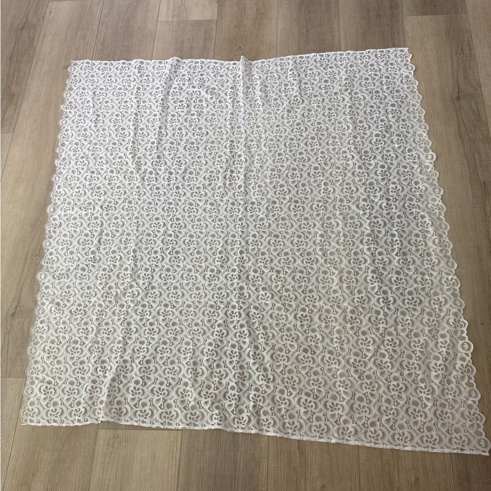 White lace overlay